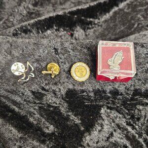 4 Religious Pins (Praying hands, Cross, Dove, 1st Communion)